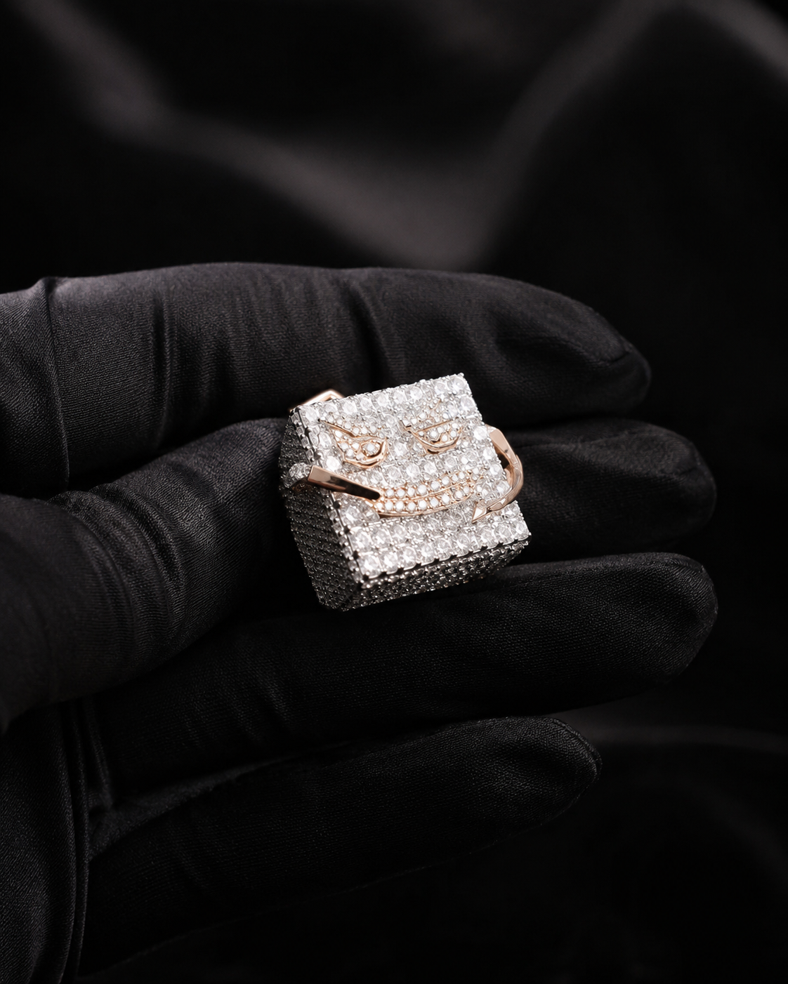 Iced smile ring